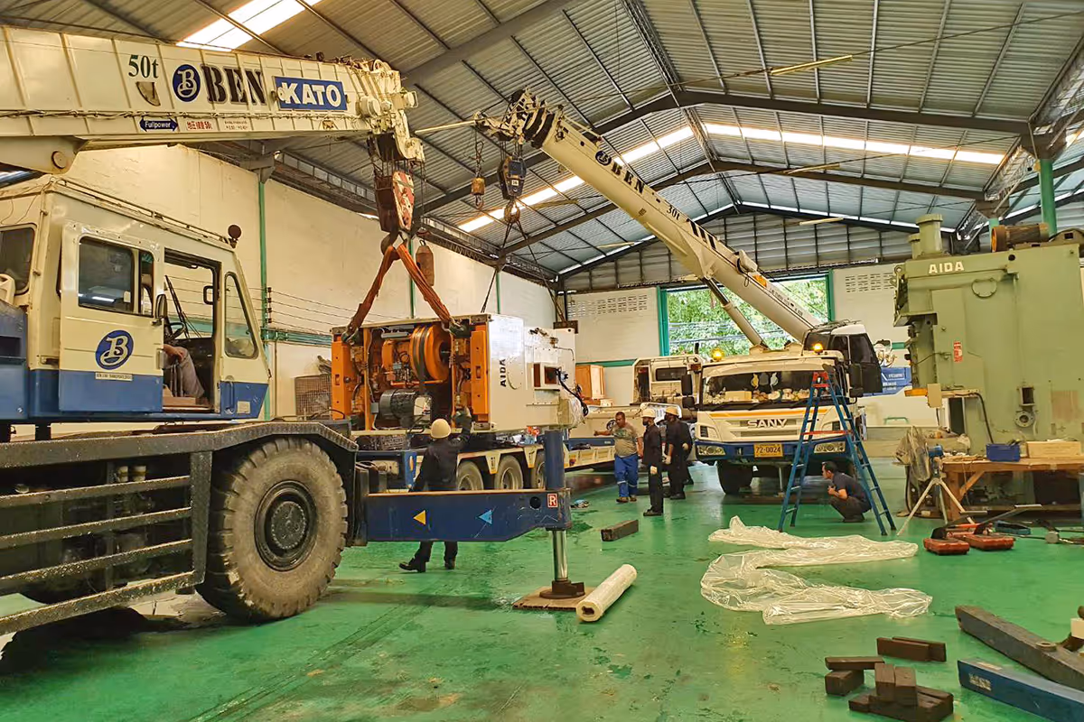 ผลงาน | MSI MES บริษัทรับติดตั้งเครื่องจักร ขนย้ายเครื่องจักร ย้ายไลน์ผลิต